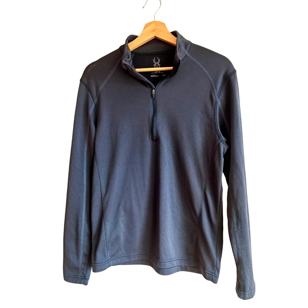 Spyder Pullover 1/4 Zip Athletic Top‎ Gray Mens S Sportif Performance Gorpcore
